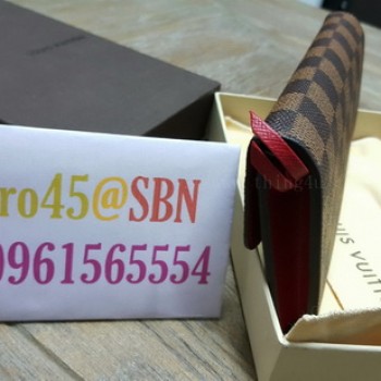 กระเป๋าสตางค์ Louis Vuitton Emilie Damier Ebene ของแท้