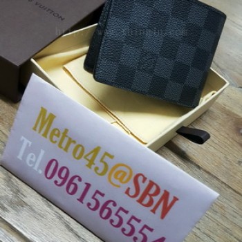 กระเป๋าสตางค์ Louis Vuitton Slender Wallet Damier Graphite ของแท้
