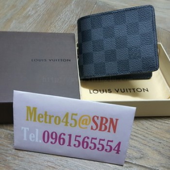 กระเป๋าสตางค์ Louis Vuitton Multiple Wallet Damier Graphite ของแท้