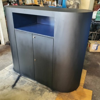 เคาน์เตอร์ สีดำด้าน บิ้วใหม่ อย่างดี สวยดูดี ไว้รับลูกค้าในร้าน โชว์รูม หรือออกบูท